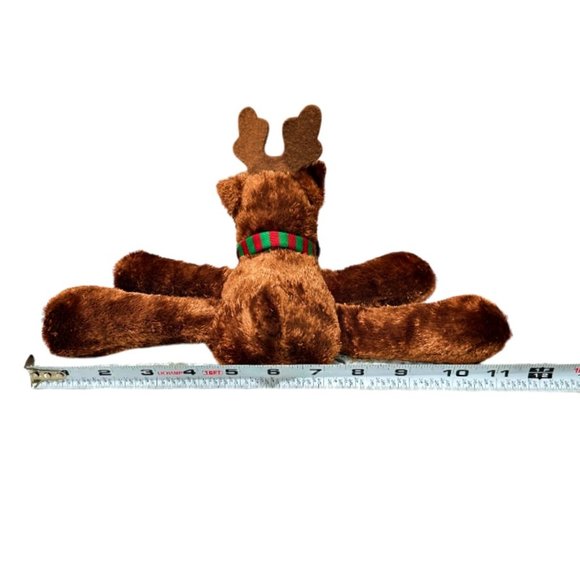 Hallmark Rodney Reindeer Plush Red Green Scarf 11 Inch Stuffed Animal Christmas - Picture 8 of 8